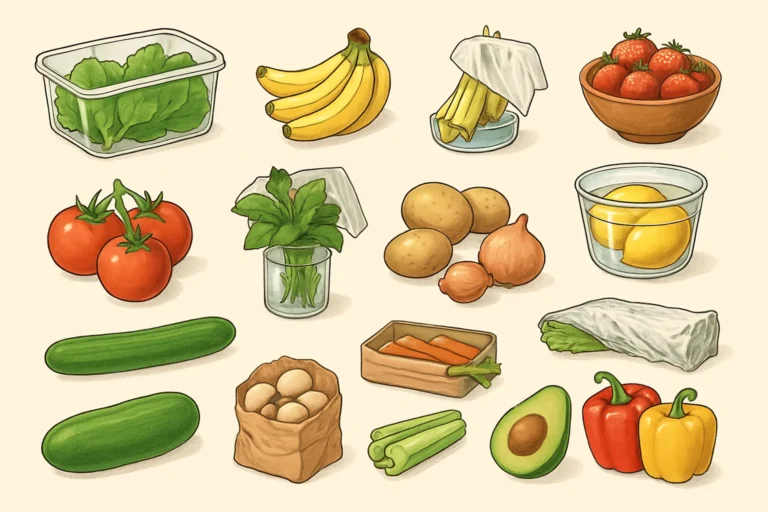 22 Clevere Tipps, um Obst und Gemüse länger frisch zu halten – Praktische Aufbewahrungstricks für deine Küche